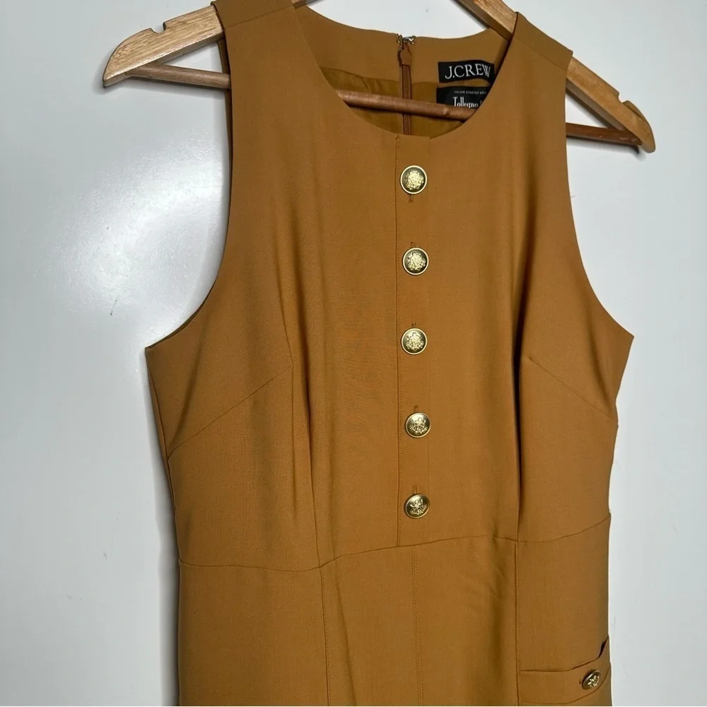 J. Crew Pleated Mini Dress in Tollegno 1900 Italian Bi-Stretch Wool Blend Size 6